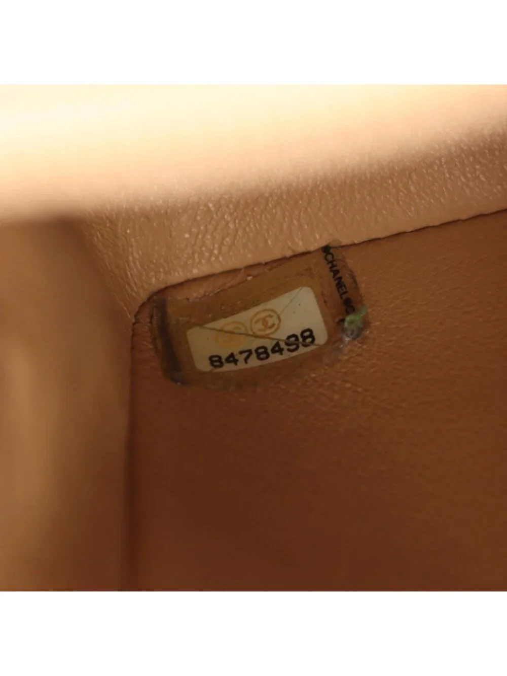 Chanel Shoulder Bag Mini Quilted Beige Calfskin Chain
